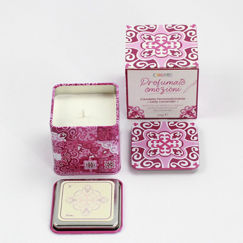 Candela con Messaggio - Lady Lavander