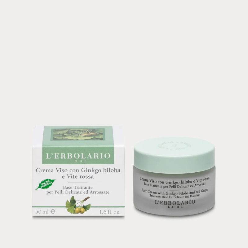 Crema Viso con Ginkgo Biloba e Vite Rossa